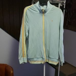 Retro track jacket. Embroidered deer.